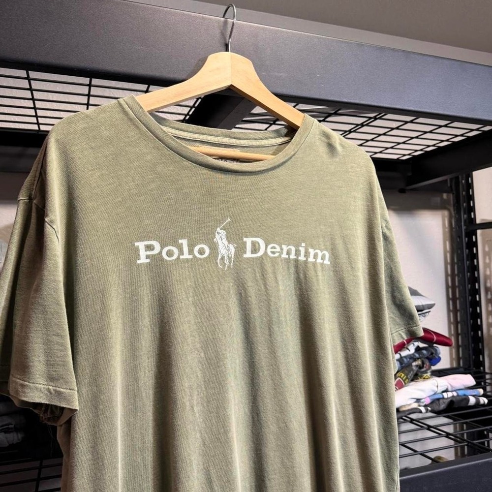 Polo‎ Ralph Lauren Denim green cotton t-shirt Size Large